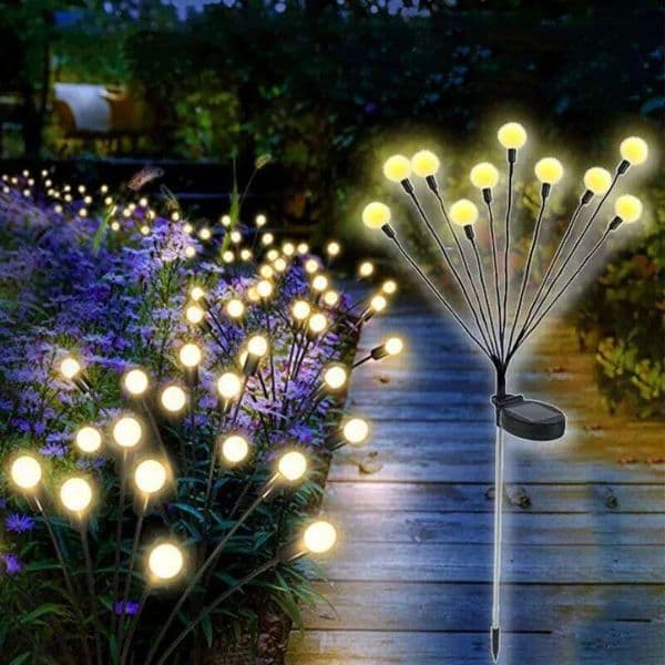 6/8/10 LEDs Garden Lights Waterproof Outdoor Lawn Landscape Decor Fairy Night Light Sunlight Powered Solar Lamp