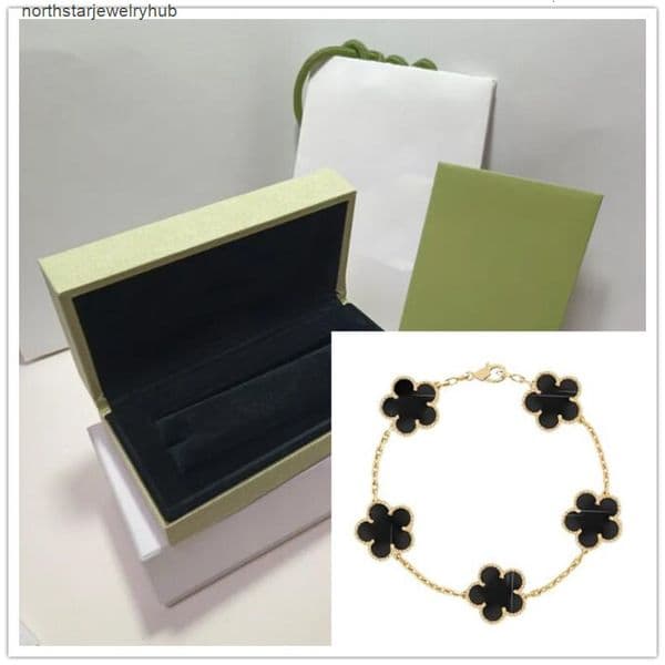 Vanly cleeff Designer 18K Gold Plated Classic Fashion Charm Bracelet Four leaf Clover Designers Elegant Mother of Pearl Bracelets with original retail box set