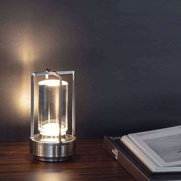 Table LED crystal desk lamp Plastic rechargeable touch night bedroom bedside table dining room decorative light