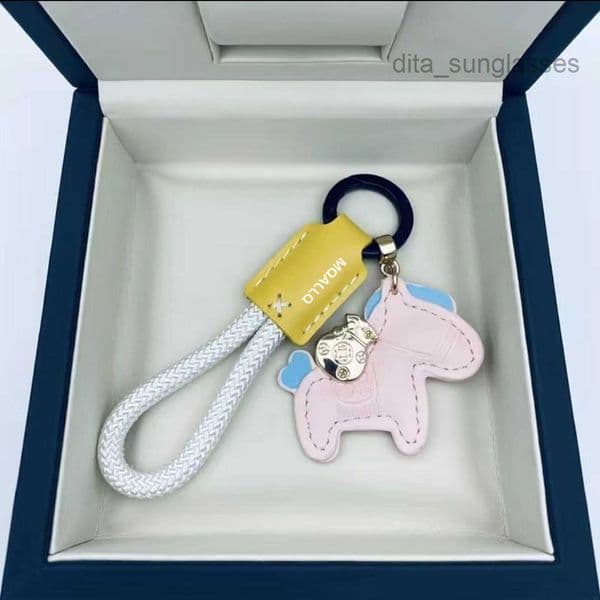 Immediately rich handmade cow leather car keychain pendant exquisite simplicity personalized male and female couple key chain