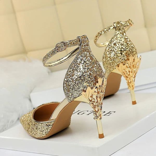 BIGTREE Summer Women Pumps High Thin Heel Pointed Toe Buckle Sexy Ladies Bridal Wedding Women Shoes White High Heels Sandals 260424