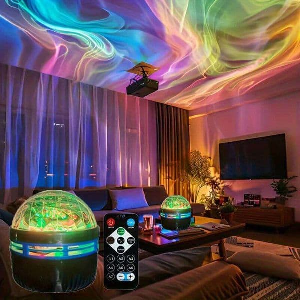 LED Night Remote Galaxy Starry Sky Light RGB 7Modes USB Plug-in for Kids Room Party Decor Auto Rotate