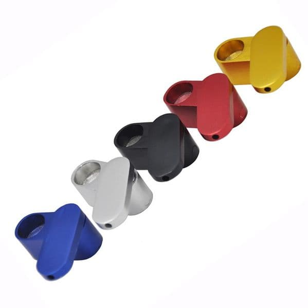 Wholesale High quality colorful mini Travel portable metal Aluminum tobacco pipe Creative dry herb pipes for smoking