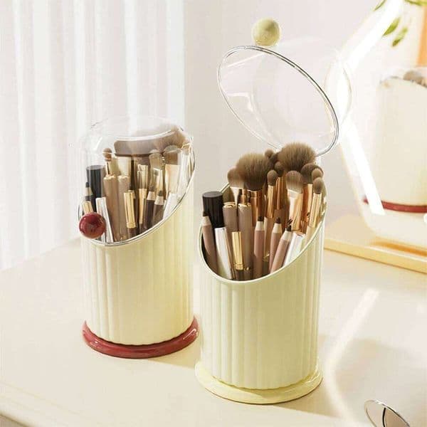 Dustproof Cosmetic Organizer desktop Storage box Makeup Brushes Cosmetics Pens for Vanity, Office, Travel Essentials