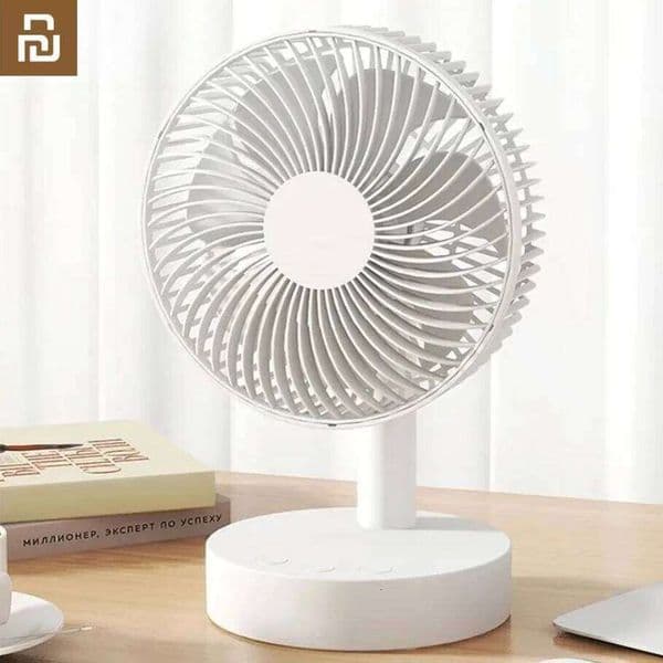 Youpin Small White Desktop Timer Mute With Four-speed Adjustable Portable Fan Recharging Models Detachable Desk fan