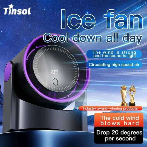 TINSOL New Electric Fan Air Circulator, Wireless Portable Home Silent Ventilator Suitable for Desktop Wall and Ceiling