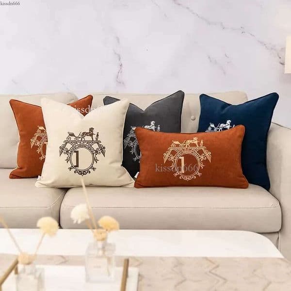 Luxury square cushion designer decorative pillow designer cotton cushion letter decoration living room waist pillow