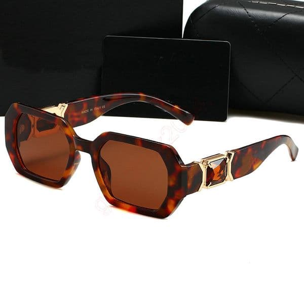 2026 Top Luxury Designer Sunglasses for Women Men Vintage Oversized Square Sunglasses UV400 Polarized Triangular Signature Metal Frame Eyewear with box 113