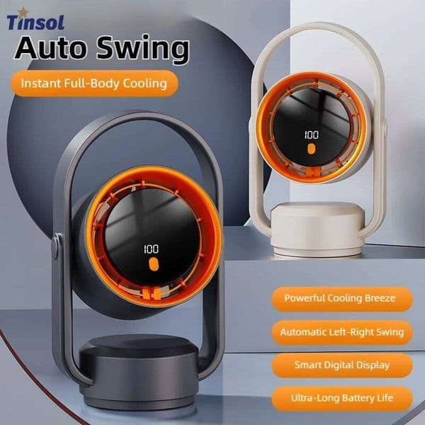 TINSOL Automatic oscillating USB desktop home bladeless digital display circulating office electric fan