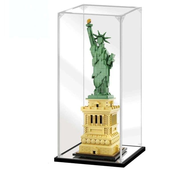 Acrylic HD Transparent Display Case for Figurines, Building Blocks, Collectibles, Models, Dolls, Toys (4x4x7.9inch, 10x10x20cm)
