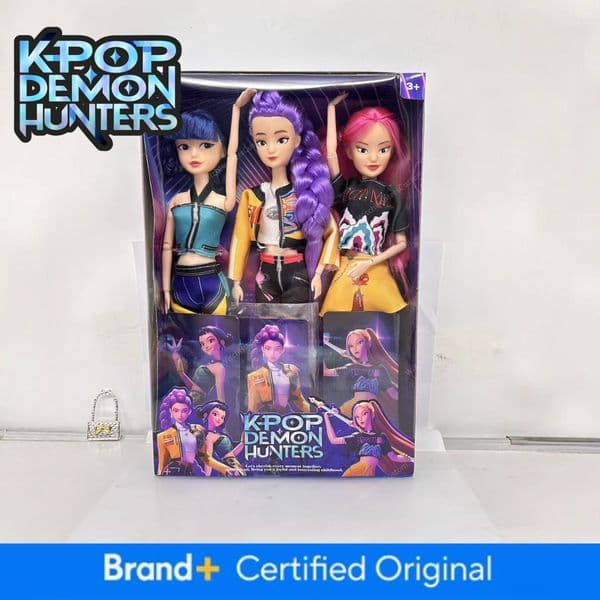 Cross-Border KPOP Demon Slayer Girl Boy Group Anime Version Doll Theme Song Colorful Lights Music Figurine Toy