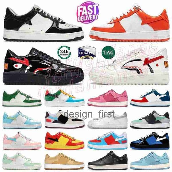Big Sale Bapes Shoes SK8 Sta Casual Shoes outdoor mens womens Low platform Shark Black White Camo Pink Pastel Bule Grey Black Beige Suede sports sneakers 36-45