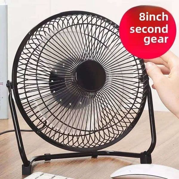 USB Powered Desktop 4/6/8 Inch 2 Speed Adjustable 4 Blades 360° Rotation Portable Electric Fan for Home Office Computer