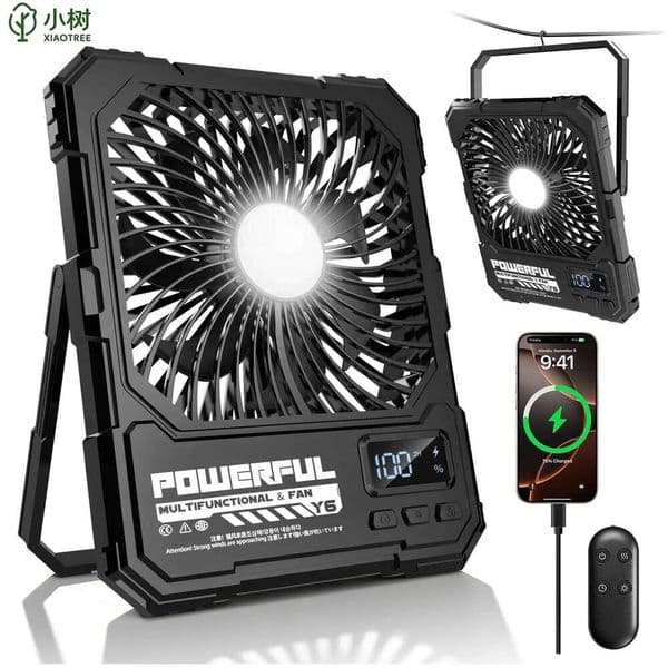 20000mAh Desk Portable Mini Foldable Table With 4 Gear USB Rechargerable Wall Student Desktop Hang Fan