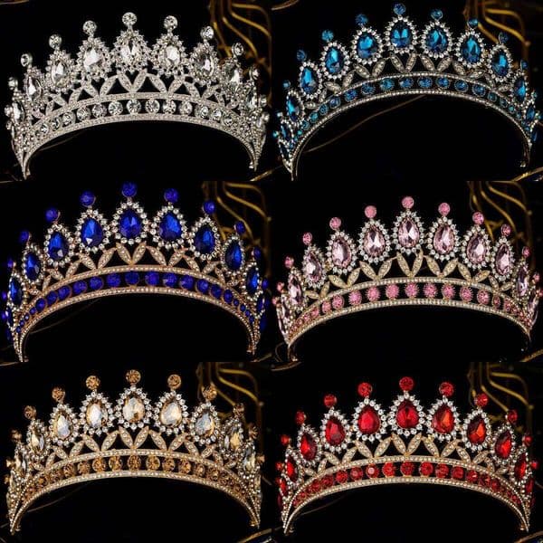 Fashion Luxury Ladies Party Tiaras Sparkling Crystal Rhinestone Crown Hair Bands Wedding Jewelry Accessories Headpieces