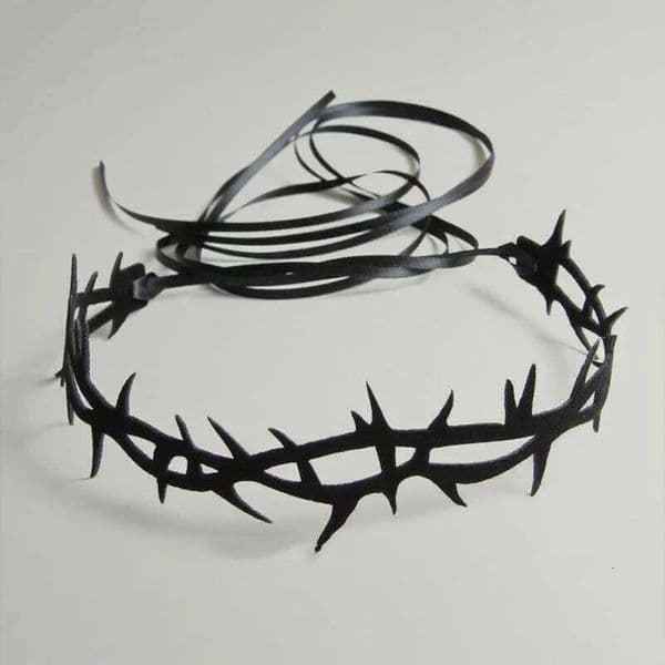 Gothic Black Lace Velvet Thorn for Women Punk Rock Choker Necklace Long Ribbon Party Sexy Necklaces Yk2 Jewelry Gifts