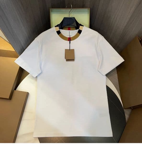 High quality classic style designer summer fashion men's top cotton T shirt short sleeved clothing European size