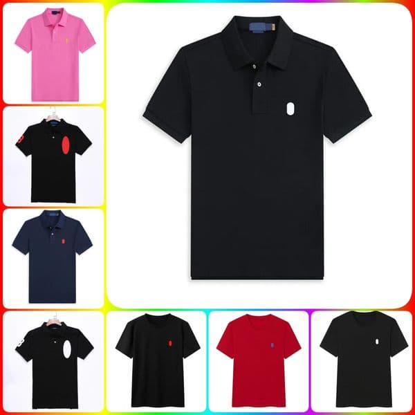 Ralphitys Polo shirts Designer T Shirt Shorts polo shirt collar Tops Fashion Clothes Leisure Loose Tide Tees High Quality Cottons Short Sleeves R alphs auR