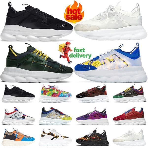 Designer Chain Reaction Casual Italy Top Quality Reaction Wild Jewels scarpe Chain Link Trainer Sneakers size EU OG designer Shoes