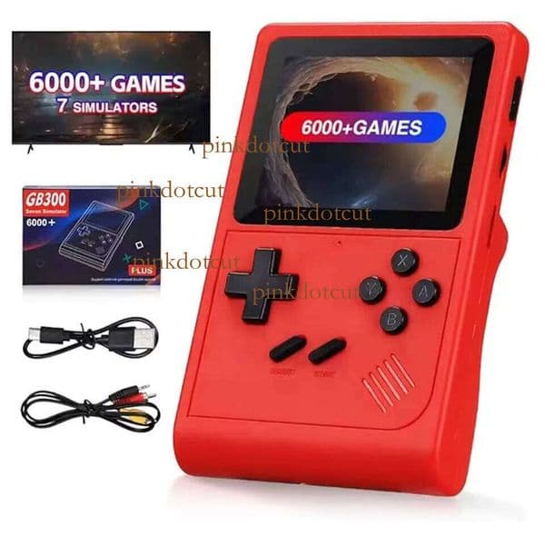 GB300 Portable Handheld Player 3.0 inch Screen TV Video AV Output Retro Game Console Built-in 8G 6000+ Games
