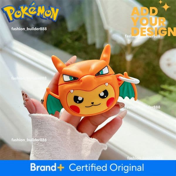Pokemon Earphone Case Japanese Anime Fire Dragon Pikachu Protective For Airpods 3Rd 4Th Generation, Pro 2 Apple Bluetooth Earphone Case Hot Sell