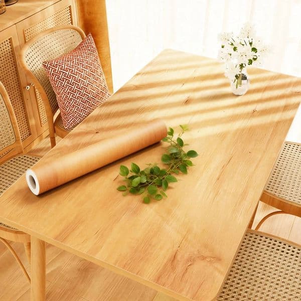 Vinyl Waterproof Wood Grain Stickers For Wardrobe Cupboard Table Closet Furniture PVC Self Adhesive Wallpaper Bedroom Home Decor