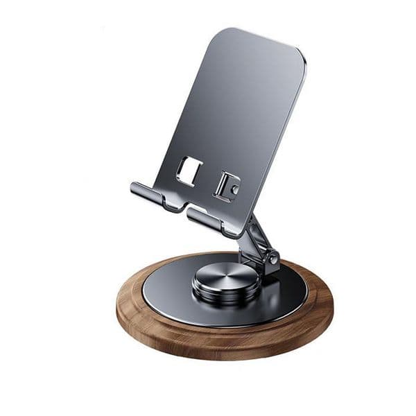 K99 Ultra-Stable Wood Grain Alloy Desktop Rotatable and Foldable Mobile Phone and Tablet Universal Portable Stand
