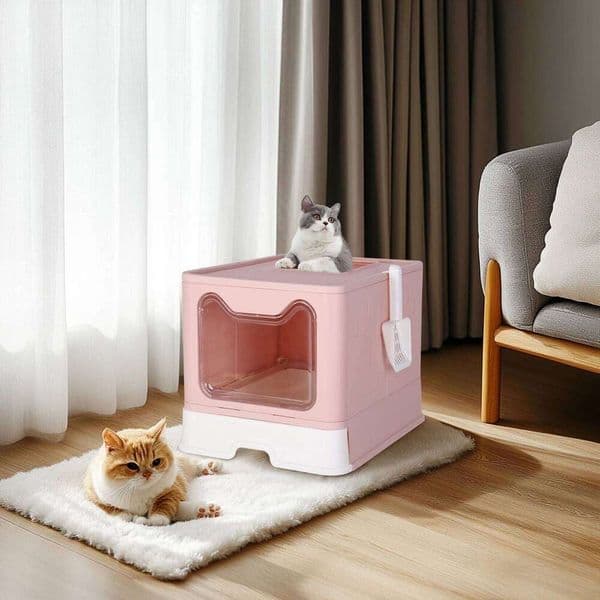 Modern Tidy Litter Box Flexible House Furniture Cat Potty with Portable Scoop Drawer 26H0202