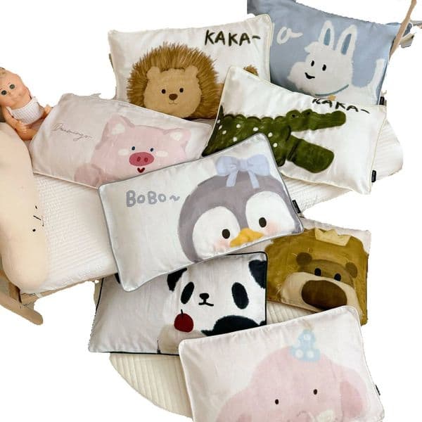 Product Pure Cotton 100 Gauze Soft Cartoon Children's Baby All-Cotton Small Pillowcase Pillow Cover Single Piece
