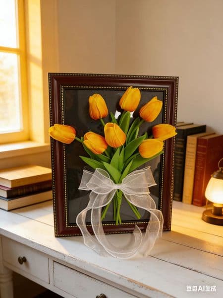 Vintage Creative Tulip Photo Frame Ornament & Pendant