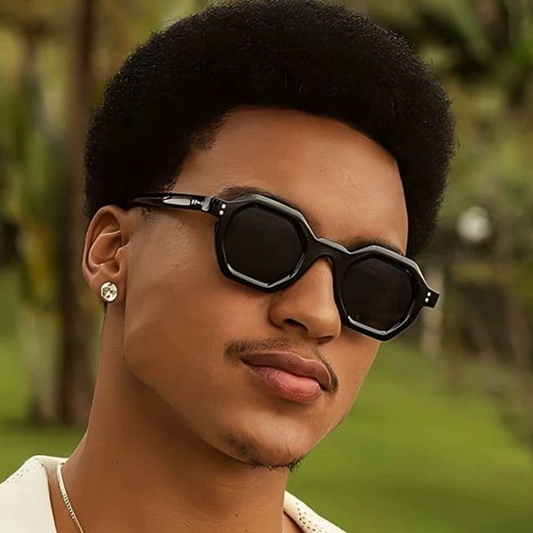 Small Men's Trendy New Geometric Frame Casual Fashion Glasses Women Sunglasses