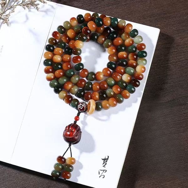 Dunhuang Charcoal 108 Bodhi Bead Bracelet Men's Classical Beauty Handheld Design Bodhi Seed Buddha Chinese Style Prayer Bead Bracelet Wholesale