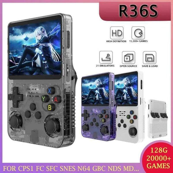 R36S Handheld 3.5 Inch IPS Retro Game Console Linux System Screen Portable Pocket Video Player H260205