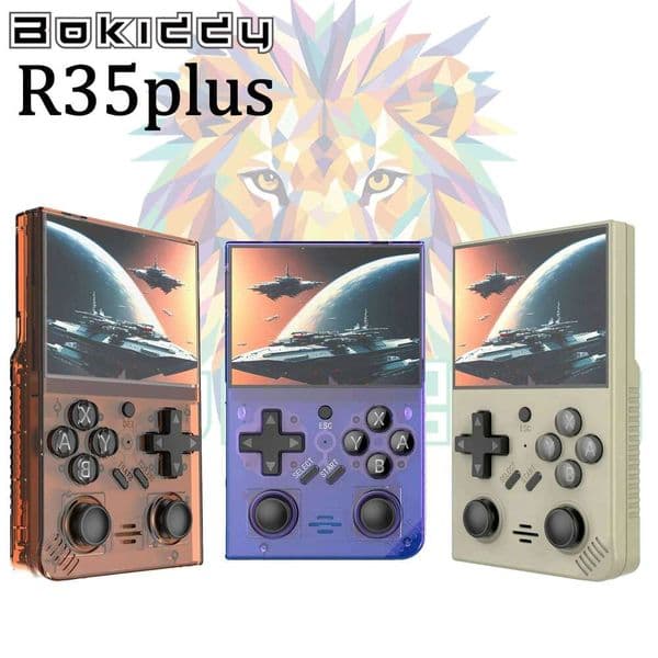 R35 PLUS Retro Handheld Game Console Linux System 3.5 Inch Portable Pocket Video Player R35plus 64GB Games H260205