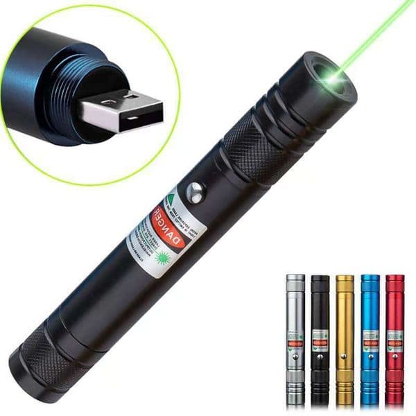 High-Power Green Laser Light Aluminum Alloy Flashlight USB Rechargeable Starry Sky Coach Sales Cat Teasing Pen