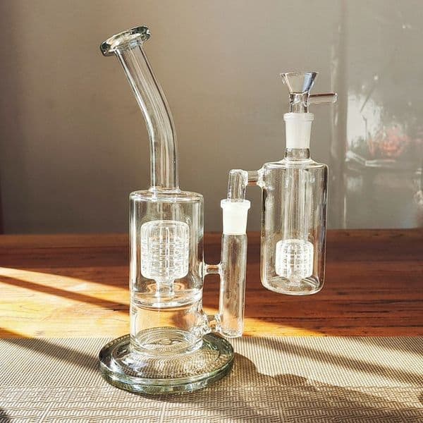 Heady Glass Water Bongs Hookahs shisha Beaker Bong Stereo Matrix Perc Smoking Accessories Water Pipes Bubbler With 18mm ash catcher