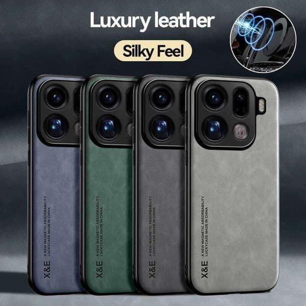 EUCAGR Luxury PU Leather Magnetic Shockproof Back Case Pro X9Pro With Metal Plate Phone Shell For OPPO Find X9 J260205