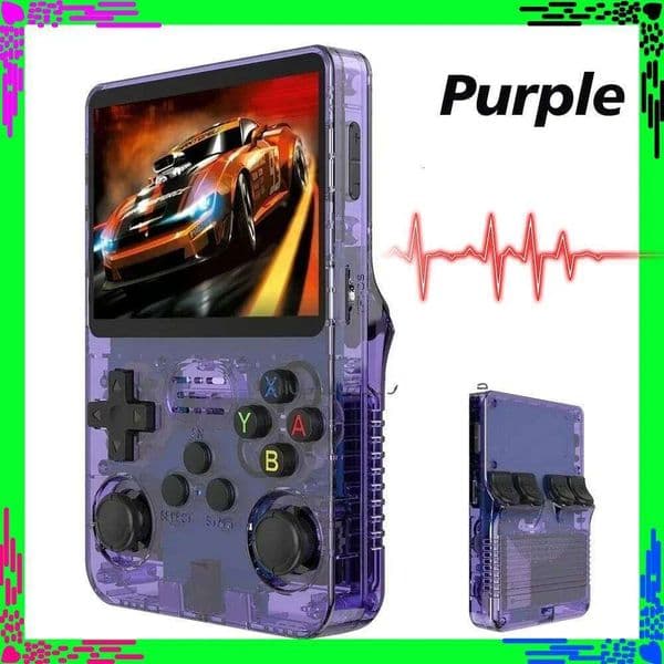 New R36S Retro Game Console Linux System 3.5-inch IPS Screen Mini Portable Handheld Video Player 64GB 15000 Games H260206