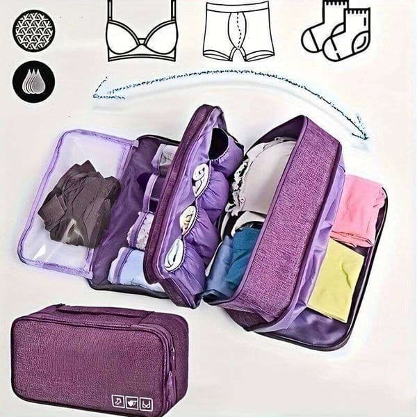 Travel Bra Underwear Organizer Bag Large Capacity Washable Portable Storage Case for Lingerie Toiletry 26H0206