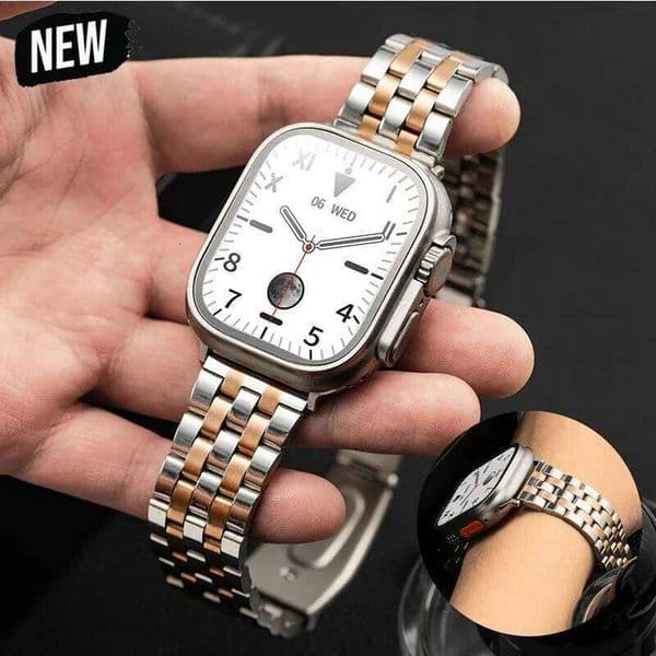 Metal Stainless Steel Strap for Apple Watch Band Ultra 3/2/1 49mm 46 42 45 44 40 41mm Bracelet Iwatch Series11 10 9 8 7 6 SE 5 Z260207