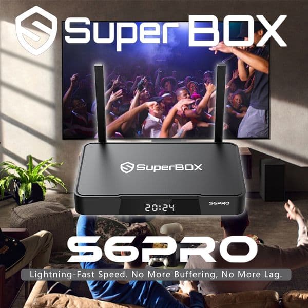 SuperBox S6 Pro smart TV box, free audio and video applications, parental control function, voice control. Purchase comes with nine complimentary peripheral gifts.