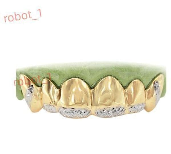VVS Moissanite Diamond Grillz 925 Sterling Silver 10K Gold Plated Fine 8 X 8 Moissanite Teeth Elegant