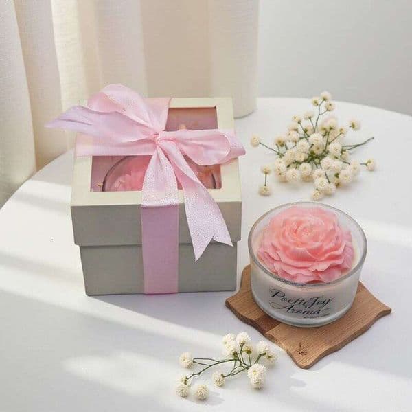 Atmospheric Scented Large Peony Aromatherapy Home Decoration Ornament Box Birthday Candle Valentine's Day Gift