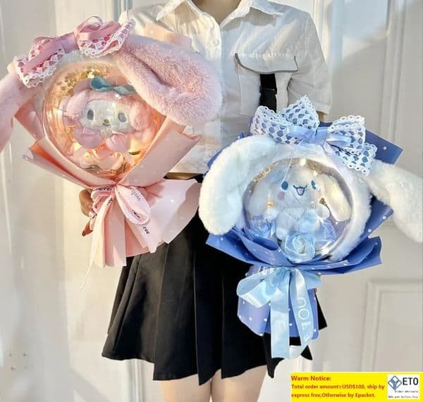 Cartoon Kuromi Cinnamoroll Graduation Season Tanabata Gift Wave Ball Bouquet Birthday Flower Gift LL