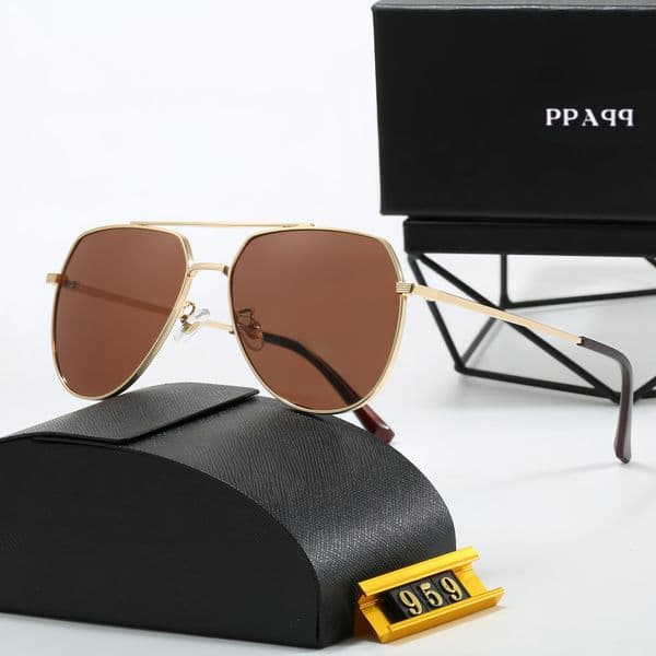 QLY 959-18 Top luxury Sunglasses With Box lens designer womens Mens Goggle senior Eyewear For Women eyeglasses frame Vint age Metal Sun Glasses