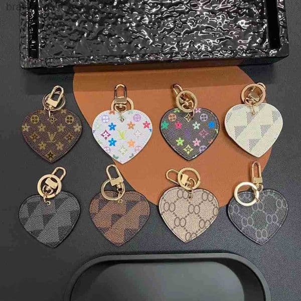designer keychain designer bag charm designer leather bag pendants heart bag charms Fashion Accessories with box high quality nice gift