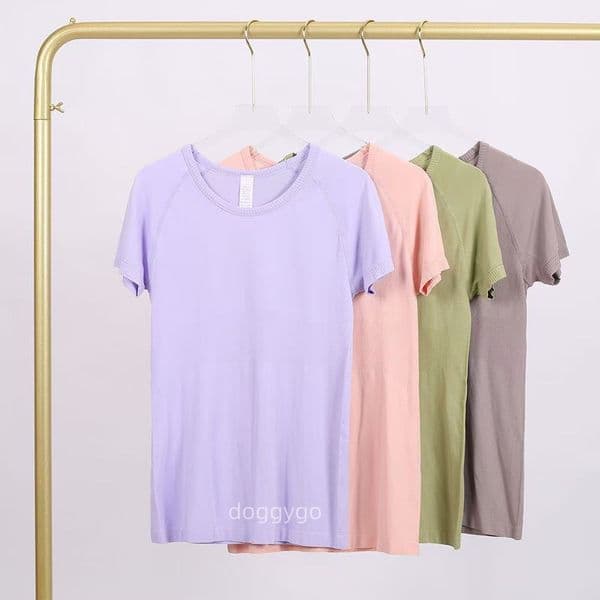 Yoga shirt shirts short sleeved women yoga t shirt tshirts high elastic breathable running top quick drying seamless short sleeve sport cycling gym outdoor wear