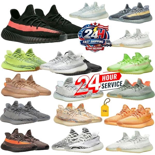 Designer 350 V2 Running Shoes Men Women Breathable Mesh Sneakers Soft Sole Casual Sports Trainers Non-Slip Outdoor Walking Shoes Size 36-48 Free Shipping