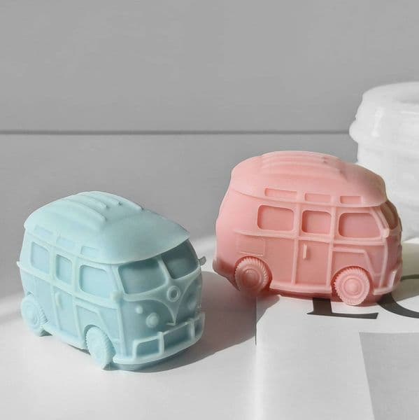 Bestseller Creative Mini Bus Silicone Mold DIY Aroma Plaster Resin Ornament Molds Handmade Soap Candle Making Supplies ddmySat