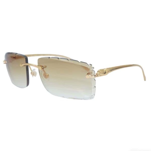 Exquisite Rimless Metal Sunglasses Ultra Luxury, Handcrafted Design for Timeless Style and Ultimate UV Protection